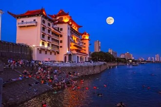 夜幕下的武陵閣