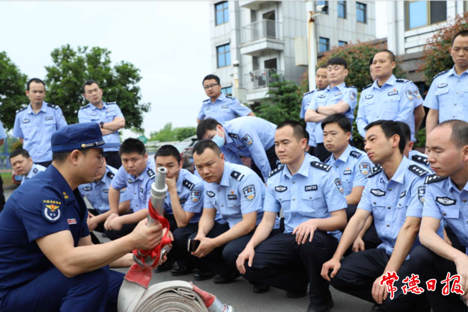 常德消防為晉銜民警上消防課