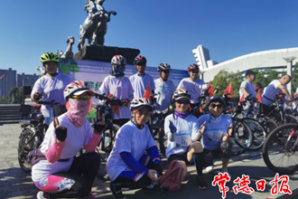 百名騎行愛(ài)好者“無(wú)車(chē)日”騎行常德城
