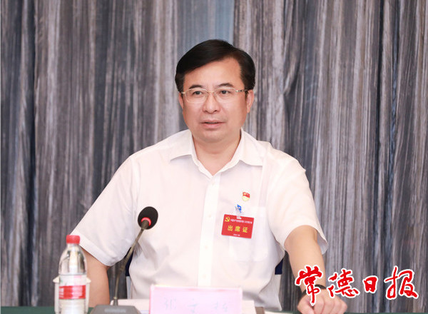 鄒文輝參加市直代表二團和漢壽縣代表團討論