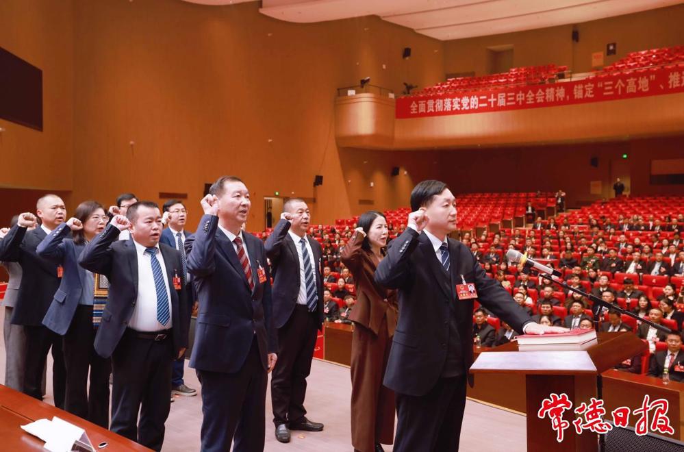 向憲法宣誓儀式現(xiàn)場