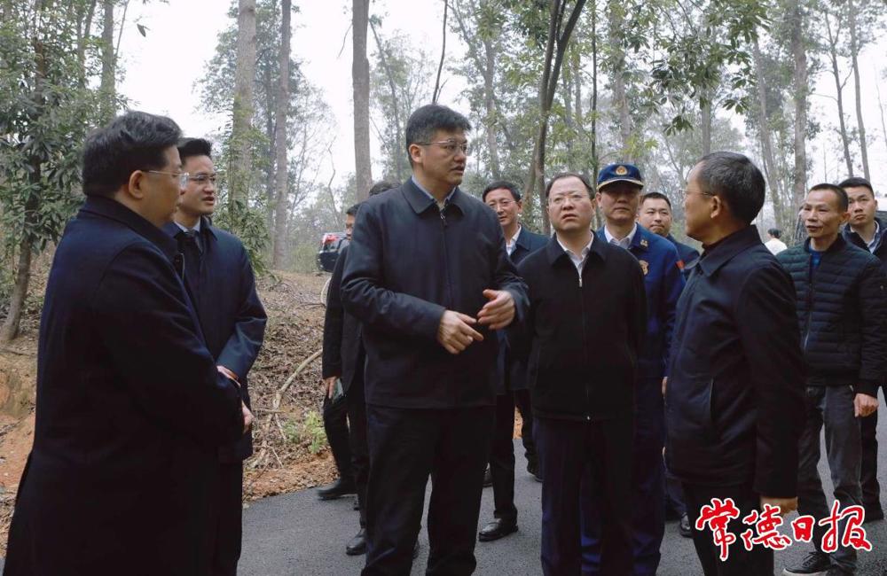 市委書記羅毅君，市委副書記、市長(zhǎng)周振宇一行在常德市河洑國(guó)有林場(chǎng)督導(dǎo)檢查