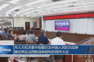 市人大機(jī)關(guān)集中觀看中國(guó)人民抗日戰(zhàn)爭(zhēng)暨世界反法西斯戰(zhàn)爭(zhēng)勝利80周年紀(jì)念大會(huì)